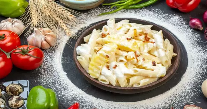 طريقة عمل المكرونة بالوايت صوص